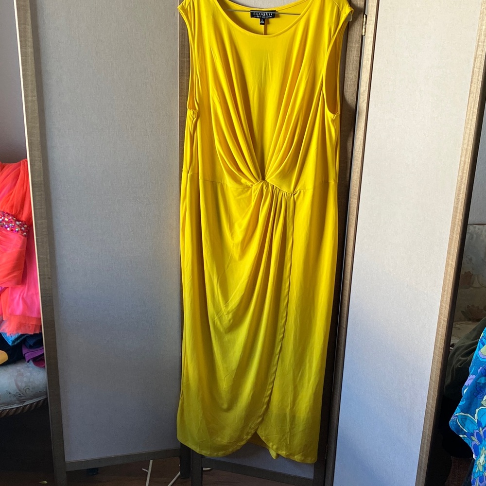 Eloquii Yellow Sleeveless Dress